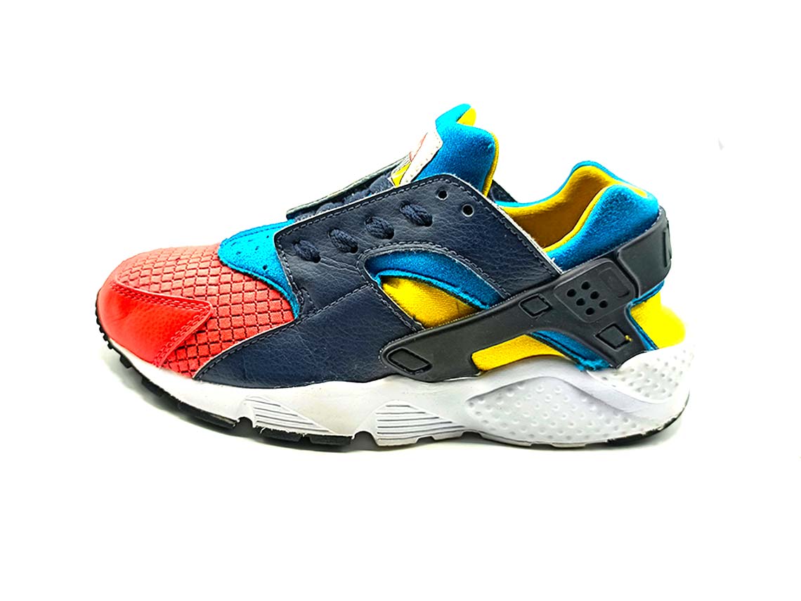 Nike Huarache Bright Crimson/Blue/Yellow