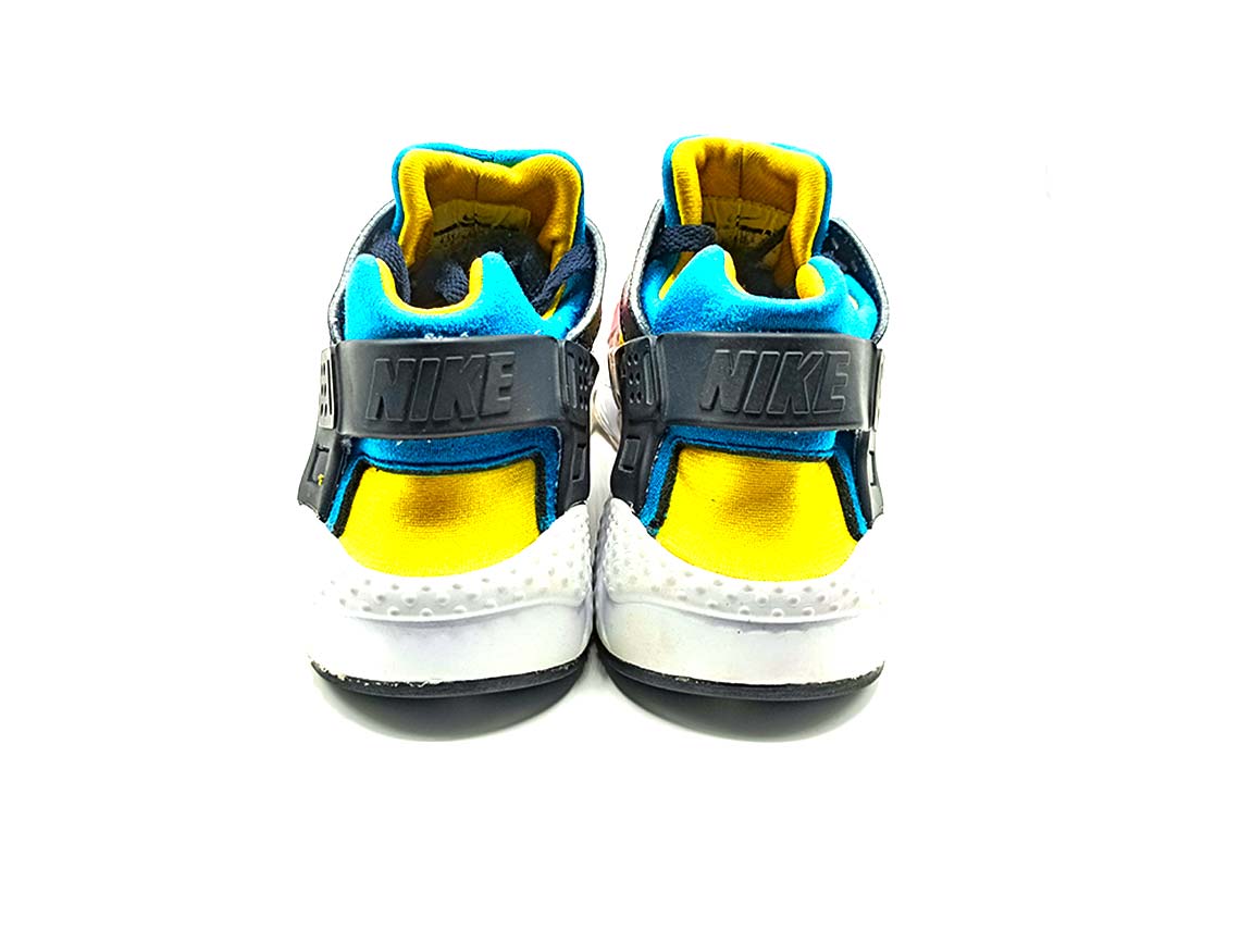 Nike Huarache Bright Crimson/Blue/Yellow