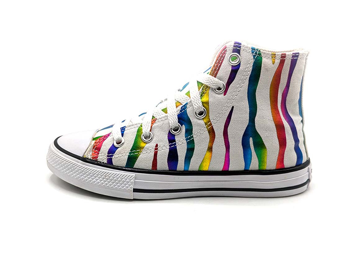 Converse All Star White & Rainbow