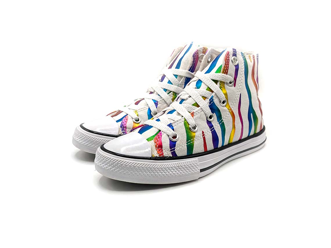 Converse All Star White & Rainbow